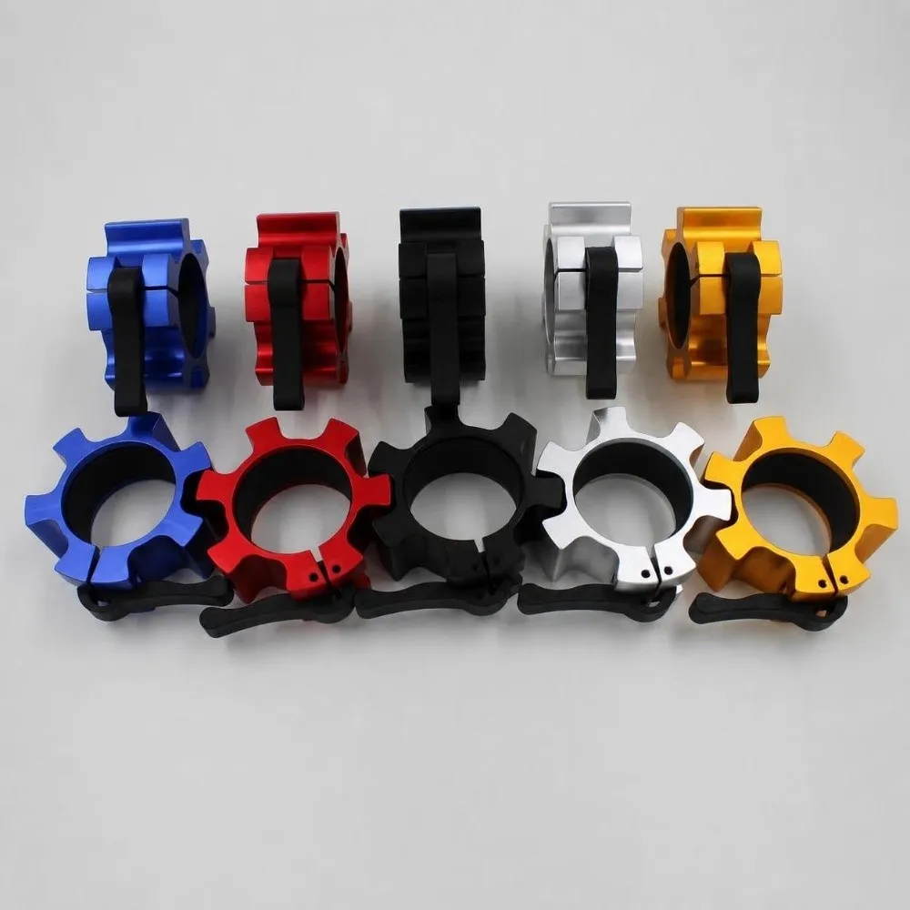 2pcs 2 Inch Barbell Clamps Aluminum Alloy Quick Release Barbell Collars Heavy Duty Strength Training Barbell Clips