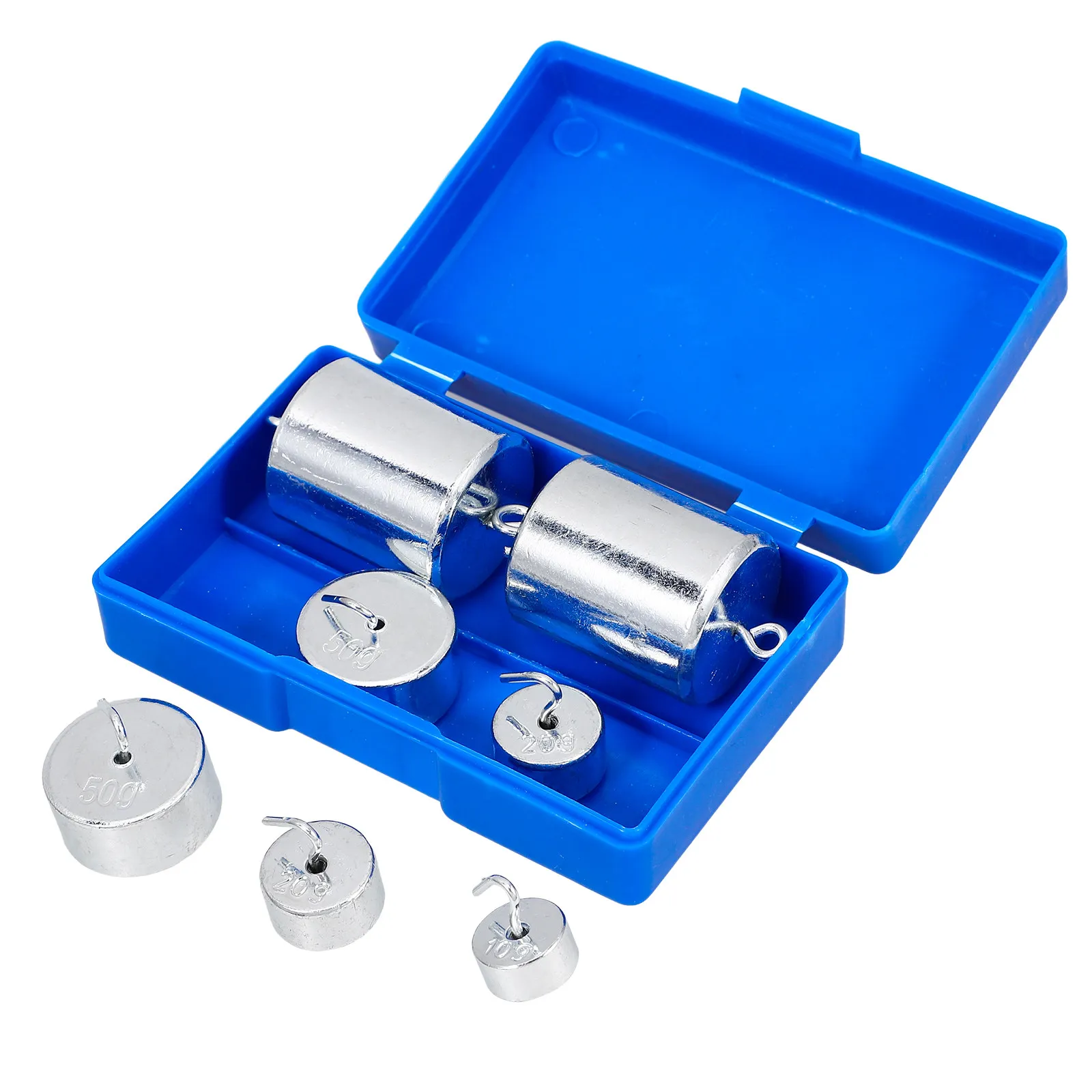 1Set Slotted Mass Set Steel Iron Plastic Construction High Accuracy Pattern Weights for Lab Experiments Slotted Weights Set with