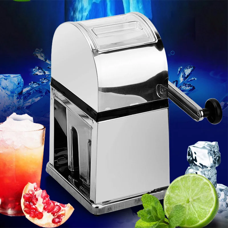 

Портативная дробилка льда из нержавеющей стали, машина для бритья ледяных блоков, бритва для льда, измельчитель, машина для смузи