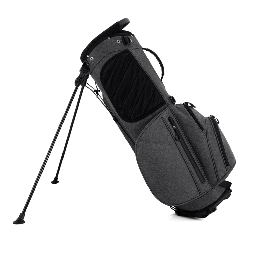 PGM Men\'s Golf Stand Bag Standard Ultralight PVC Wear-resistant Bag Large Capacity Training Accessories Gray Hold 14pcs Clubs