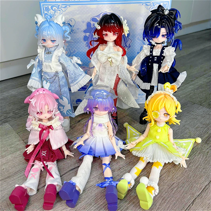 

Come4free Minty Ocean Gemstone Series 1/8 BJD Blind Box Cute Action Figures Movable Dolls Mystery Desktop Model Collectible Gift