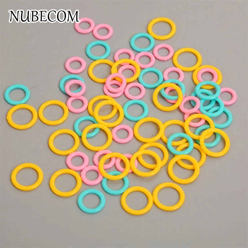 Cloudecom 50/100/150 pçs círculos de marcação redondos crochê ponto diy tricô marcador marcação anel acesorios de costura cor aleatória