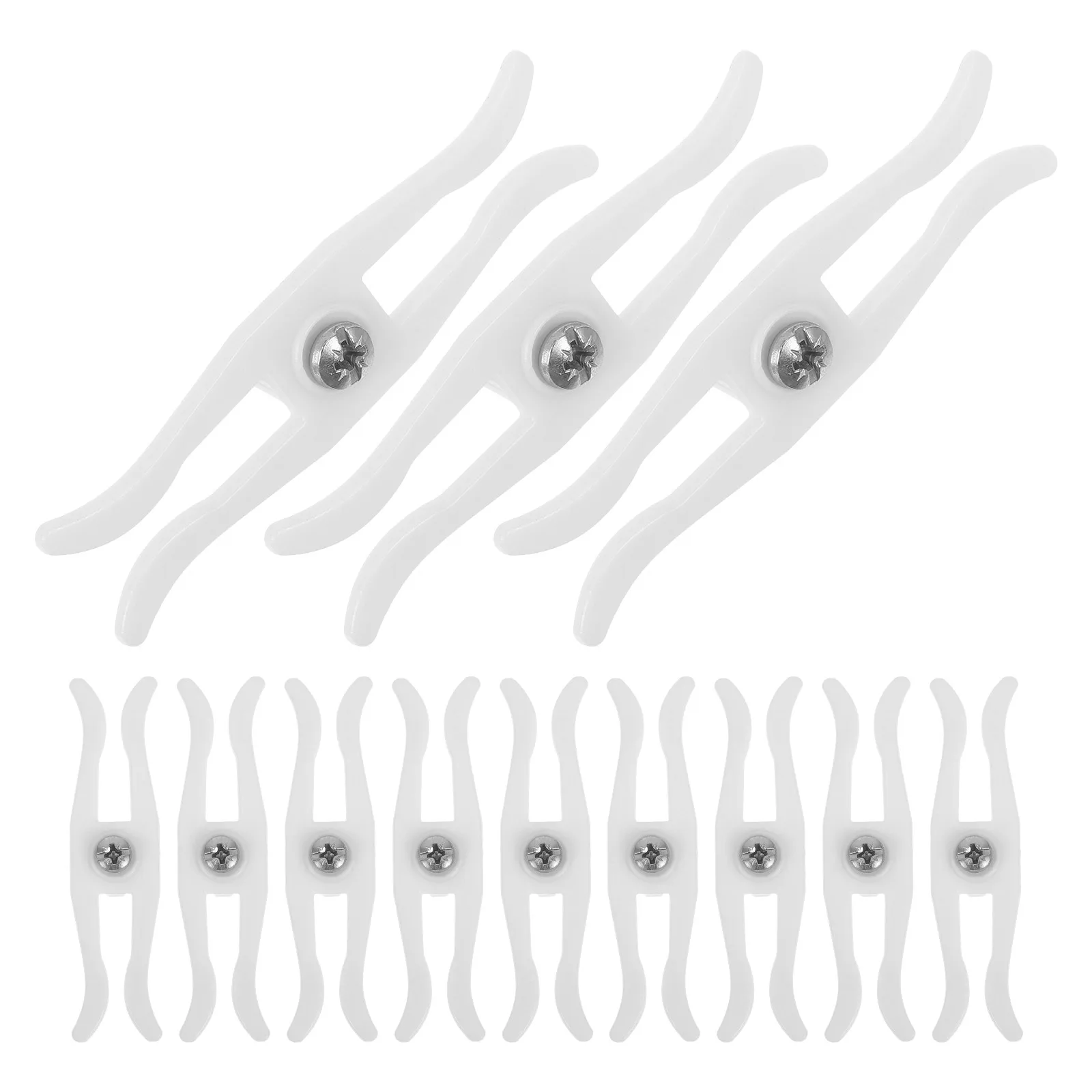 

20pcs Anti-Rebound Curtain Track Stopper Plastic Ceiling Wall Mount Rail Ends Double Head Functional End Stopper For Flexible