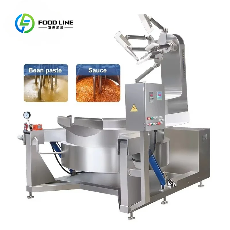 Customized Automatic Planetary Stirring Cooking Mixer Machine for Red Bean Paste Food Processing Without Burning or Sticking