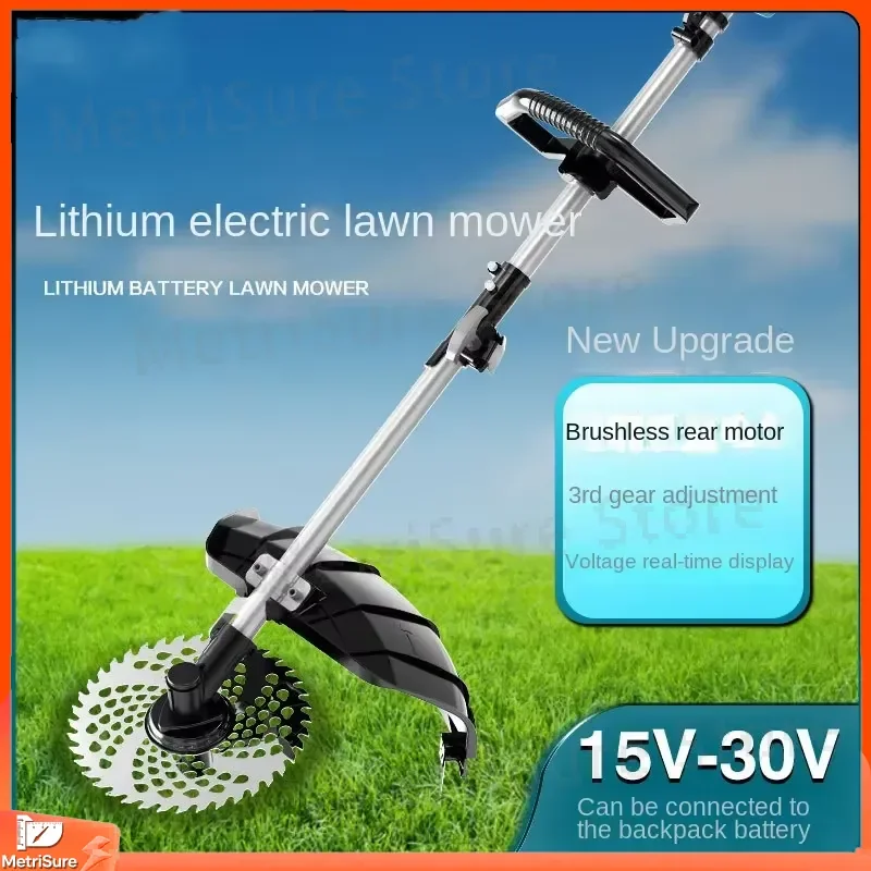 15V 30V Brushless Cordless Lawn Mower Grass Trimmer Wireless String Trimmer Battery Powered Edger Garden Tool for
