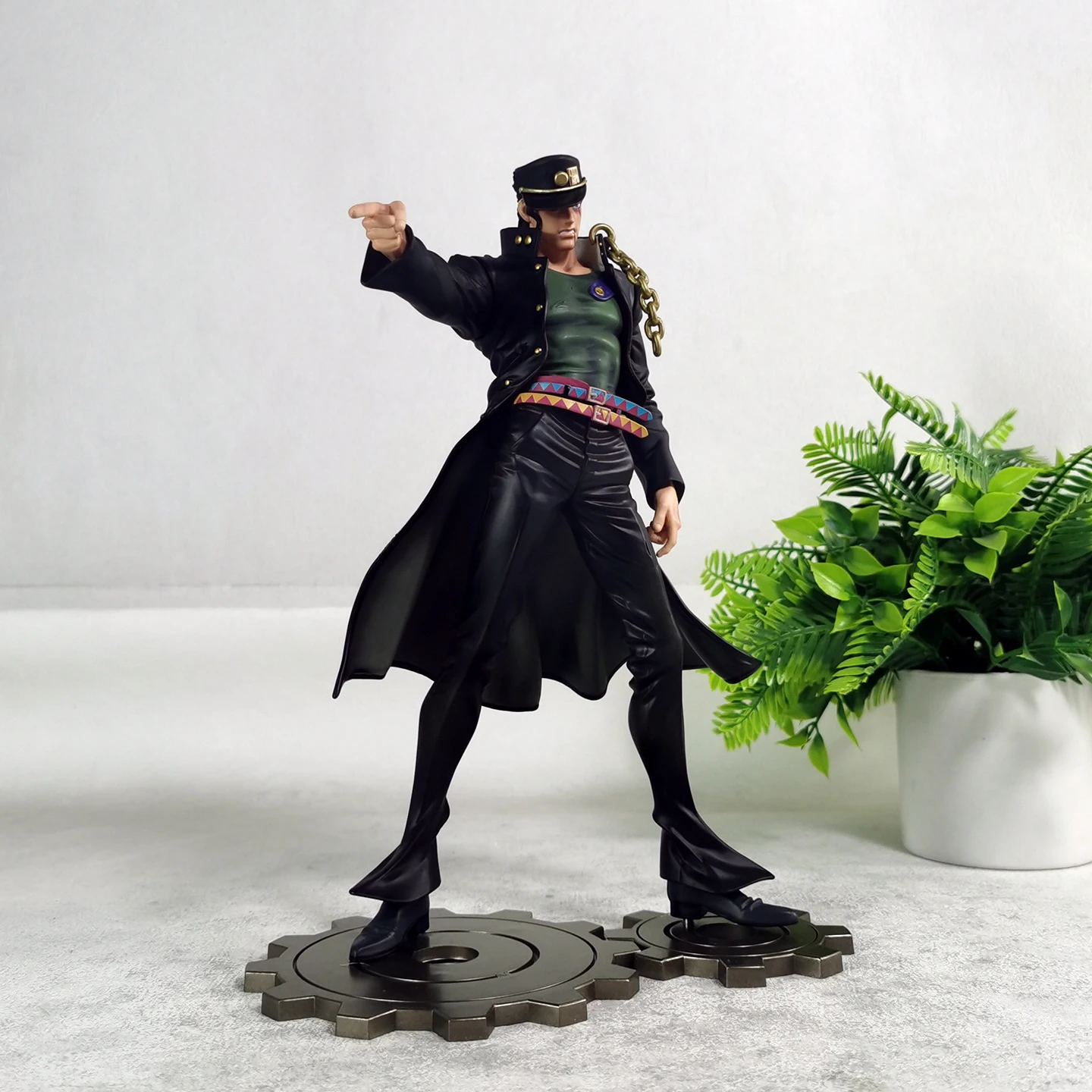 Jojo Bizarre Adventure Anime Kujo Jotaro Actionfigur Modell Sammlerstück PVC-Statue Modell Desktop-Ornament Dekoration Geschenk