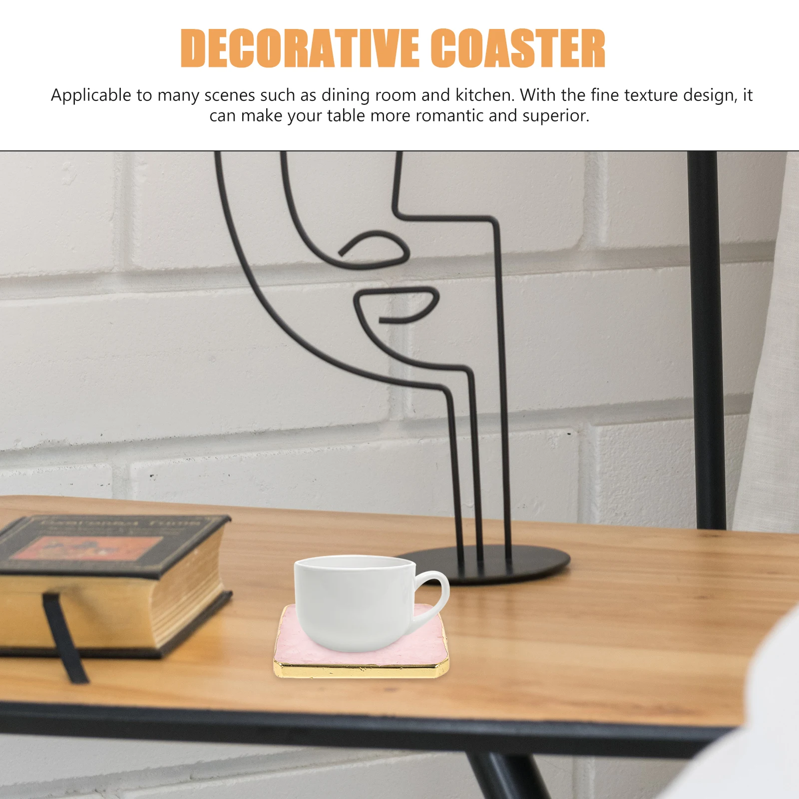 

Crystal Coaster Decorative Table Mat Pink Agate Insulation Desk Cup Pads Romantic Home Office Crystal Coaster Cup Pad