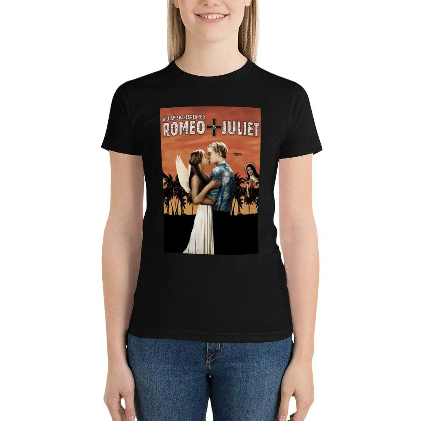 Romeo + Juliet -1996- Poster Promotion T-Shirt oversized shirts graphic tees black t shirts for Women