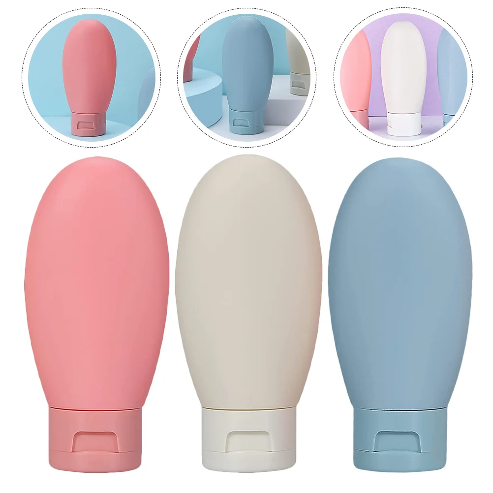 

3 Pcs Squeeze Bottle Travel Containers Pump Dispenser Bottles Packaging for Cosmetics Lotion Shampoos Portable Dividing