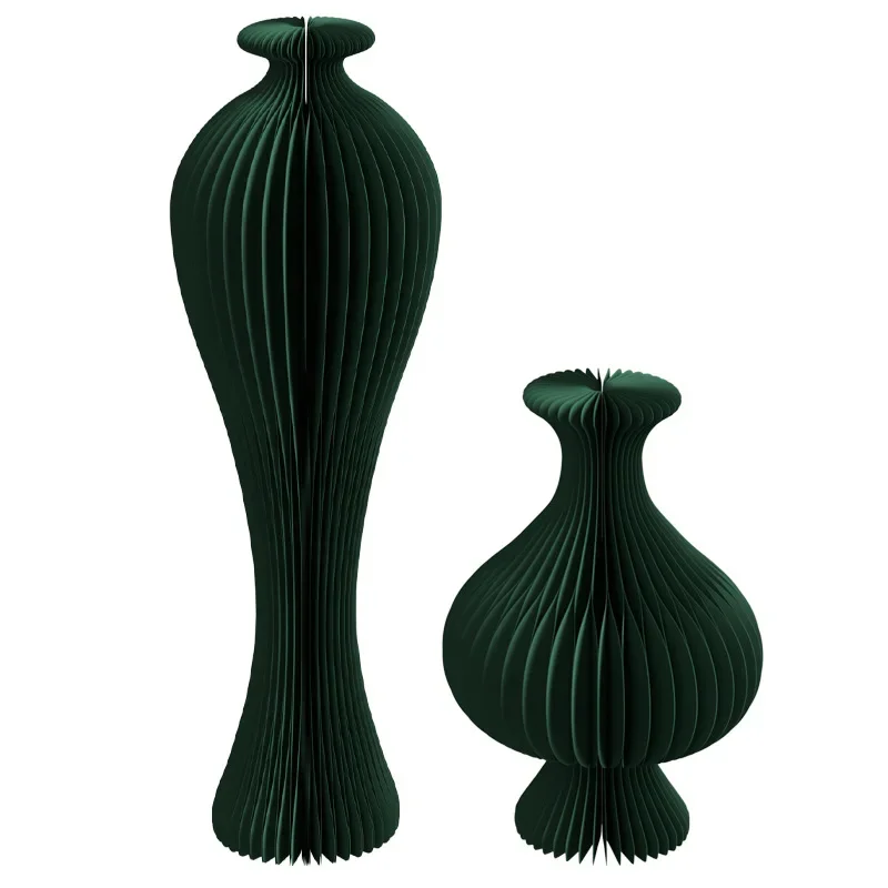 Classical flower ware, elegant art, Chinese paper art vase, flower container ornament
