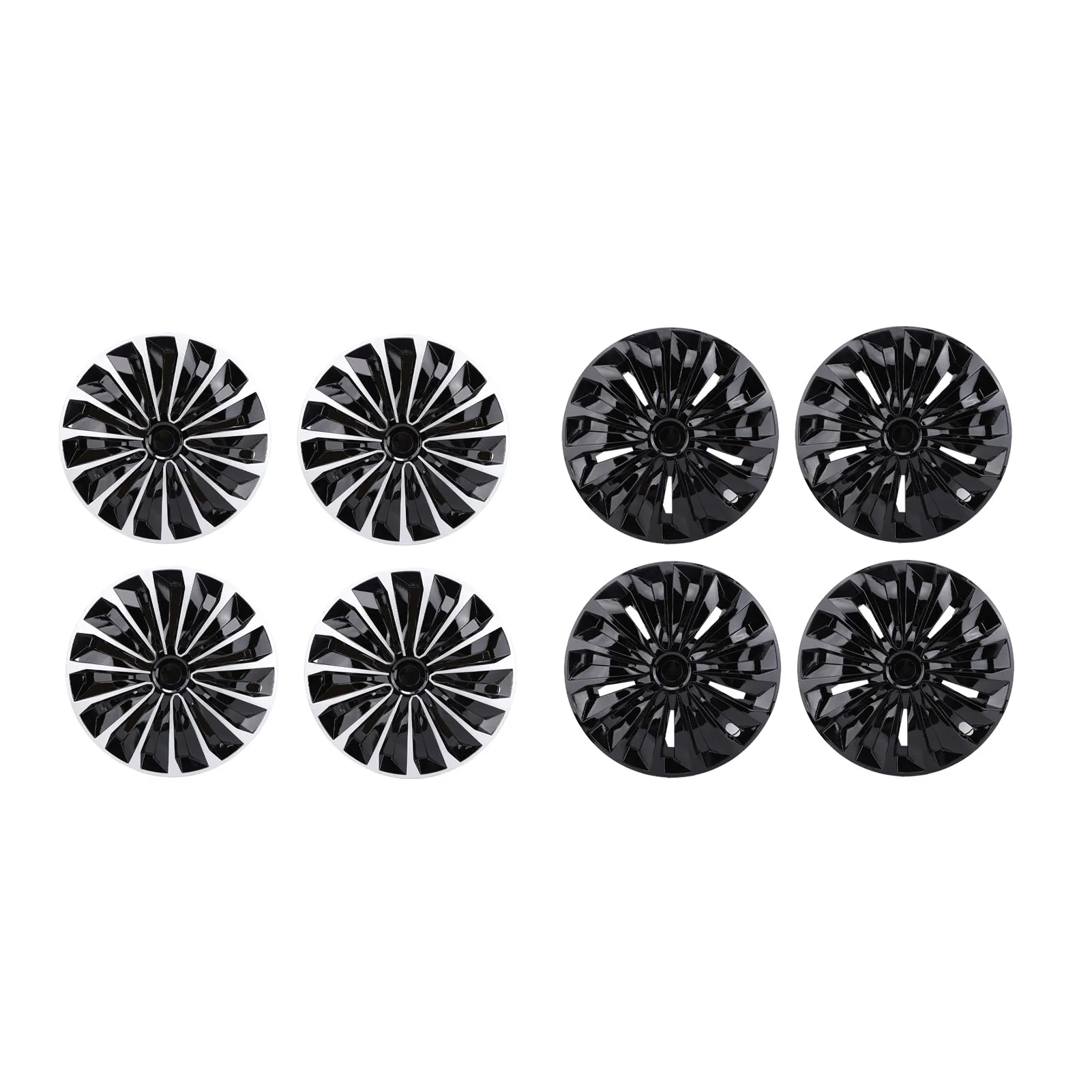 4 Pcs 15in Hubcaps 15 inch Steel Wheel for Fiat 500 Seat Clio Cooper Universal Fit Snap On Hubcaps R15 Wheel Rim Cover