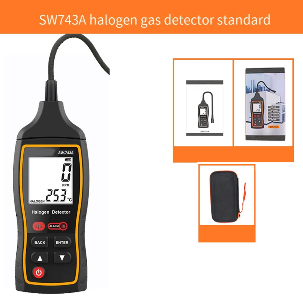 SW-743A Halogen Gas Detection Meter Automobile Air Conditioning Leak Detector Halogen Leak Detector Split General Prober