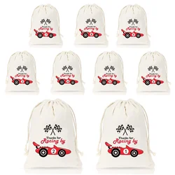 5pcs 1st 2st 3st 4st 5st 6st 7th 8th 9th Birthday Gift bag Race Car Party Favor Bag Drawstring Gift Bag Kid Party Favor supplies
