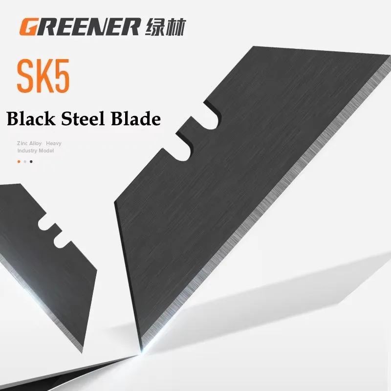 GREENER Heavy Duty Utility Knife Pro One Key Change Anti-slip Buckle Multi-functional SK5 Hardened Cutter Blade Durable Upgrade