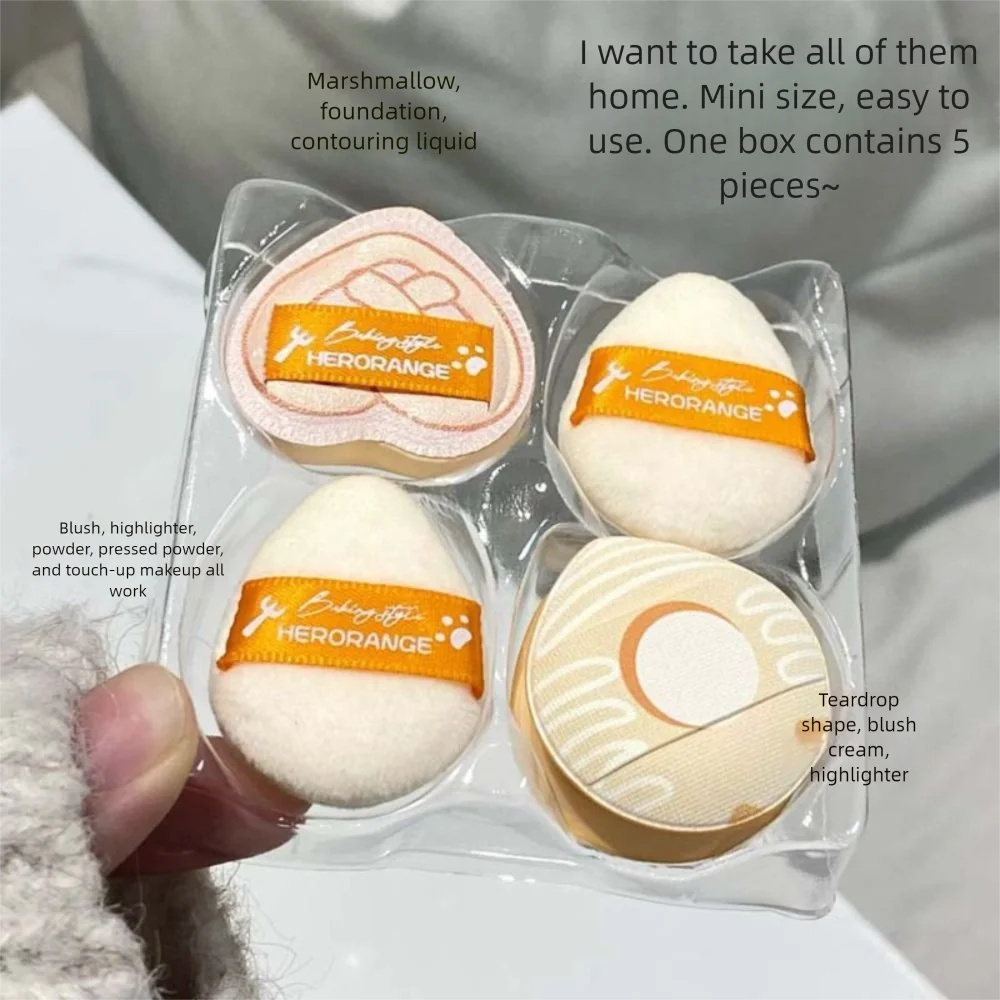 5 개/대 미니 핑거 디자인 메이크업 퍼프 에어 쿠션 디테일 스펀지 파우더 퍼프 뷰티 도구 화장품 스펀지