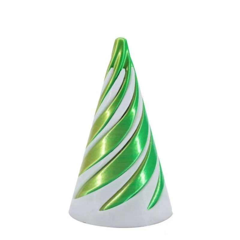 3D Printed Mini Vortex Thread Illusion Pyramid Spiral Screw Sculpture Decompression Office Fidget Decor