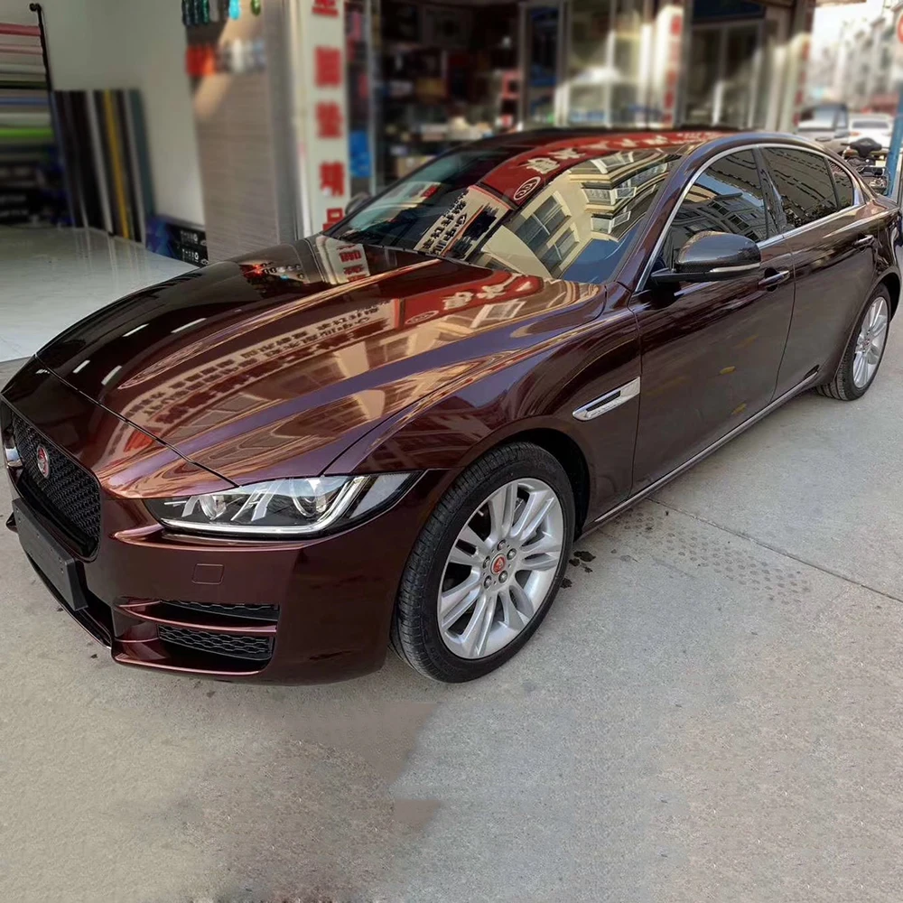 Wrapmaster 5M/10M/17M Metal Paint Super Gloss Metallic  Black Rose Wrapped On Vinyl Wrap Manufacturers