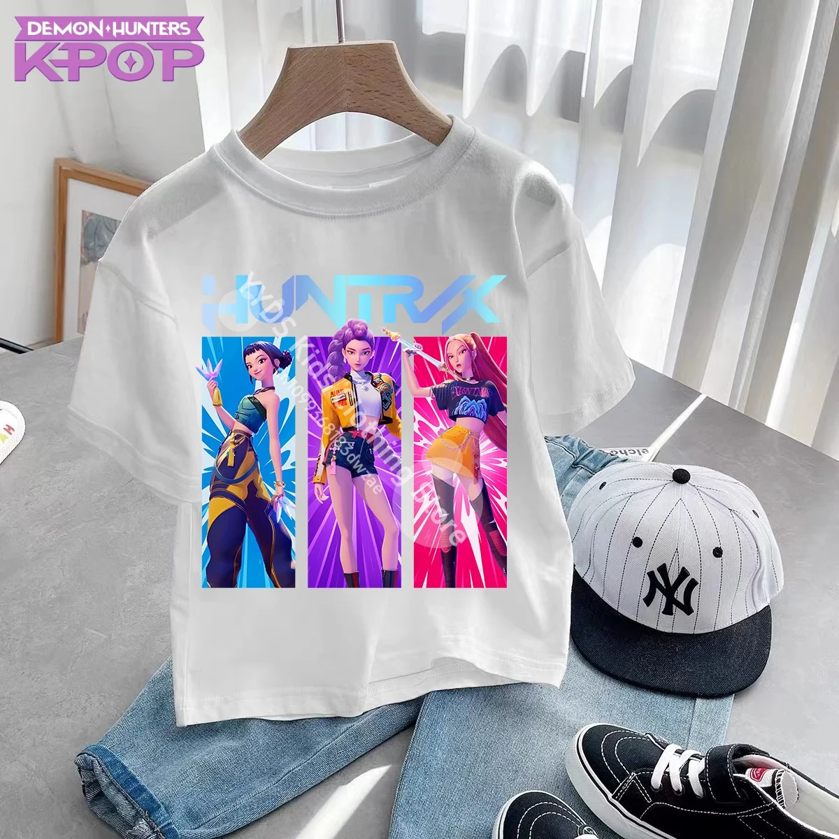 

Children's Clothing KPop Demon Hunters Fashion Casual Tops O-Neck Short Sleeve Girls Boys K-Pop Demon Hunters Fans Gift T-shirt