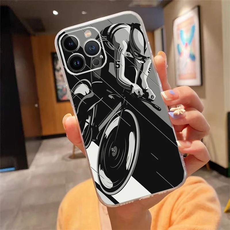 

Phone Case For iphone 17ProMax Air 16 15 14 13 Pro Max 15 16 Pro 15Plus BIKE CYCLING art