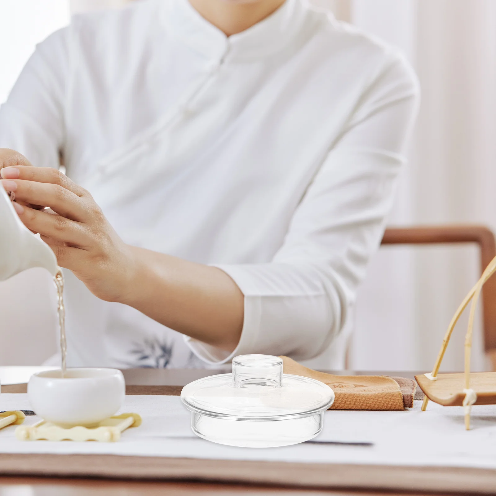 

Teapot Glass Infuser Replacement Kettle Lid Household Cover Accessories Clear Lids