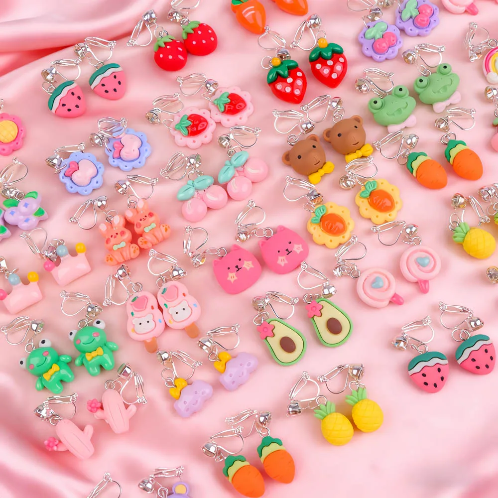 10/20 زوج/وحدة موضة لطيف مضحك سحر الحلو الفاكهة الفراولة أقراط للنساء مجوهرات يومية حفلة هدية اكسسوارات مزيج نمط #2