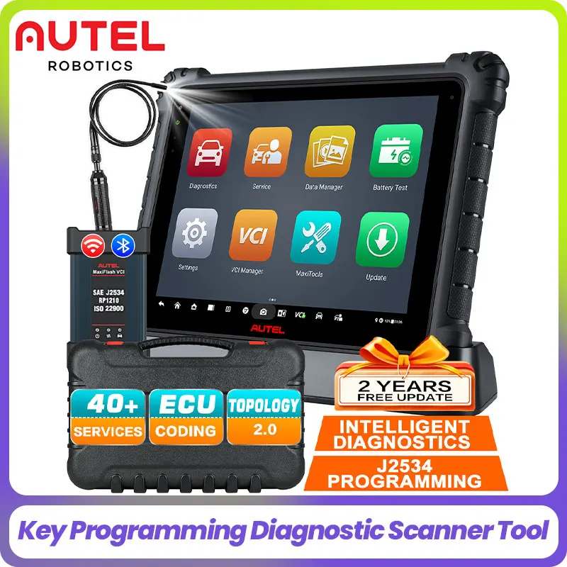 Autel MaxiSys Ultra Lite Top автомобильный диагностический сканер Программирование ECU MaxiFlash VCI автоматические инструменты сканирования 2 года обновления