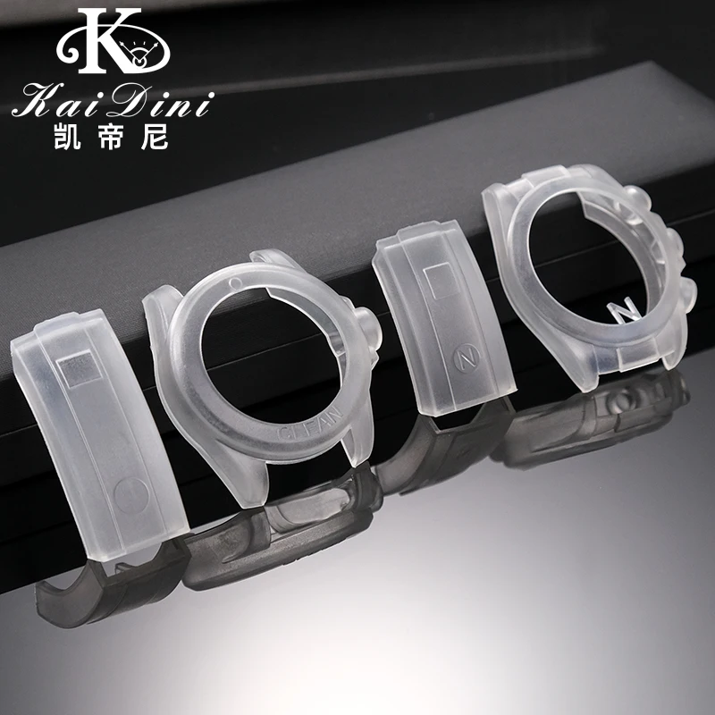 حافظة واقية شفافة مقاومة للخدش من السيليكون المقاوم للماء لساعة رولكس الغواصة دايتونا 40 مللي متر #5