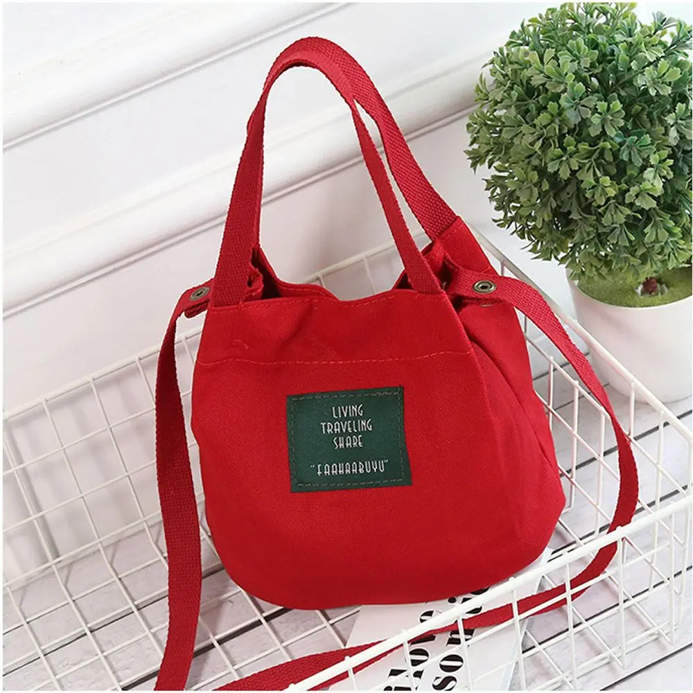 Large-Capacity Casual Bag School Bag Buckle Tote Handbags Letter Shoulder Bag Canvas Crossbody Bag Shopping Bag