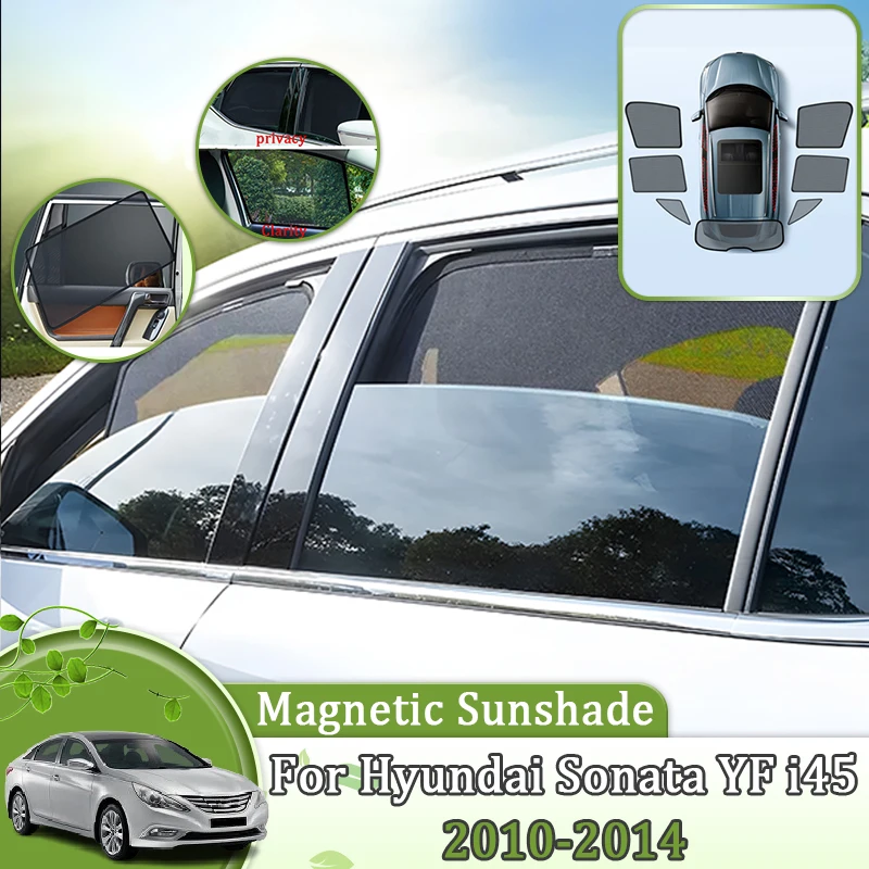 

Magnetic Mesh Sunshade For Hyundai Sonata YF i45 2010 2011 2013 2014 Window Heat Insulation Anti-UV Sunshades Auto Accessories