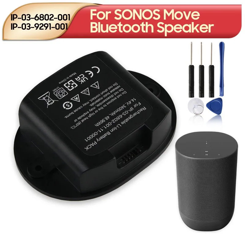 

3400mAh Replacement Battery For SONOS Move IP-03-6802-001 IP-03-9291-001 Speaker
