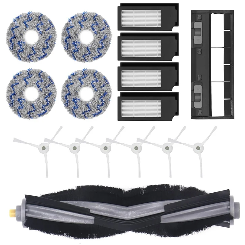 Piezas de Repuesto de cepillo principal, cepillo lateral, filtro HEPA Compatible con accesorios para aspiradoras T10 Turbo