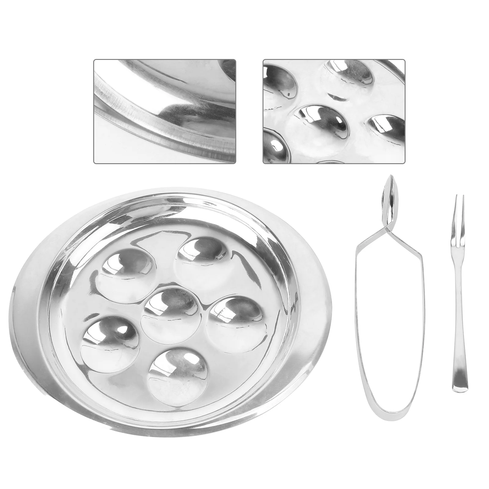 

Snail Dish Set Kitchen Utensils Escargot Ice Cubes Plate Tableware Baking Home Restaurant Hotel