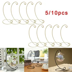5/10pcs Home Garden Metal Bauble Ornament Pack Retro Airs Plant Terrarium Landscape Display Iron Hanging Stand Decoration Holder