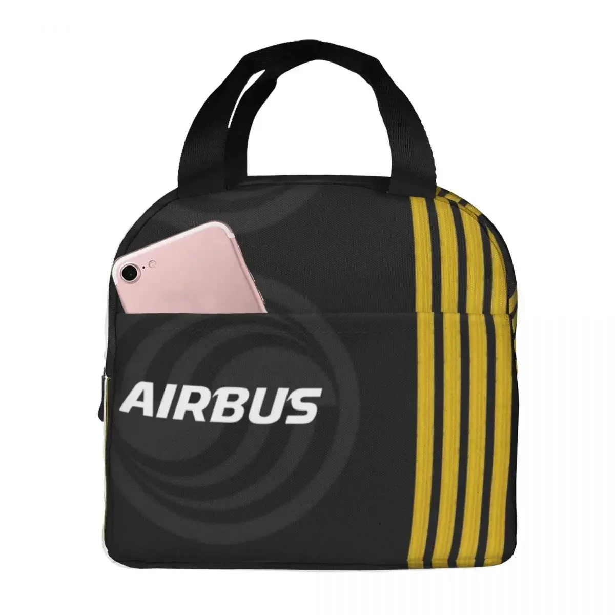 Airbus Stripes Insulated Lunch Bags Waterproof Picnic Bags Thermal Cooler Lunch Box Lunch Tote for Woman Work Children School