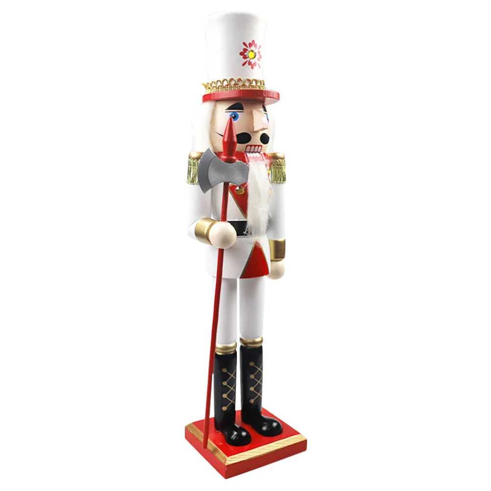 

Christmas Wooden Nutcracker Ornament Cute Soldier Desktop Decor Craft Xmas Table Decoration Wooden Nutcracker Puppet