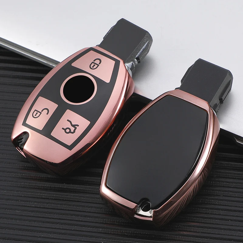 حافظة مفاتيح السيارة من البولي يوريثان غطاء حقيبة فوب شل حامل لمرسيدس بنز ABC E GL S GLA GLK CLS الفئة AMG W204 W205 W212 W463 W176