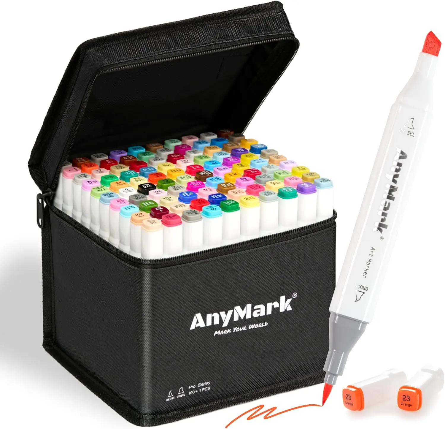 

100+1 Colors Dual Tip Alcohol Markers Set with Case for Adult Coloring, Drawing, Sketching