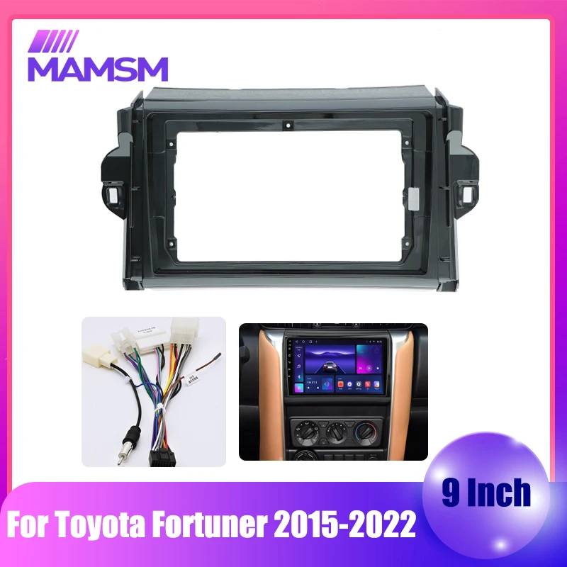 2 Din Car Radio Fascia for Toyota Fortuner 2015-2022 Stereo Dash Kit Fit Installation Trim Facia Face Plate Panel DVD Frame