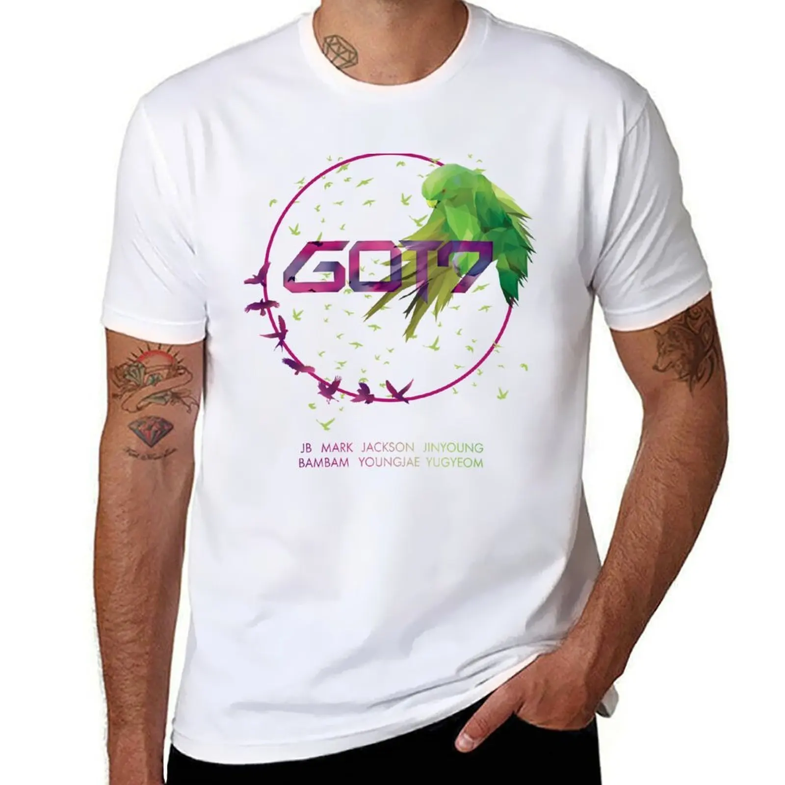 

KPOP: GOT7 Aghase T-Shirt t shirt man designer t shirts for man graphic vintage T-Shirt
