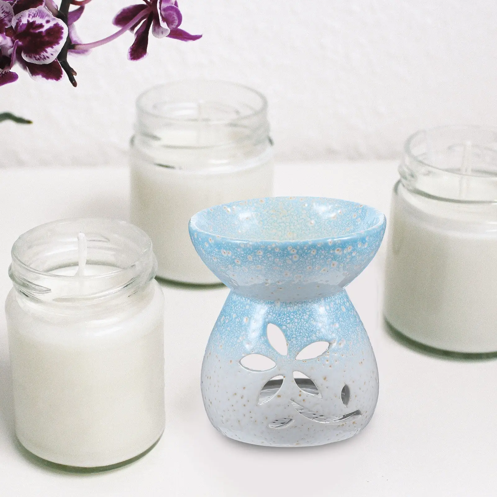 

Керамическая аромалампа в ретро-стиле для эфирных масел, ароматический диффузор, нагреватель для ароматов, для дома и офиса