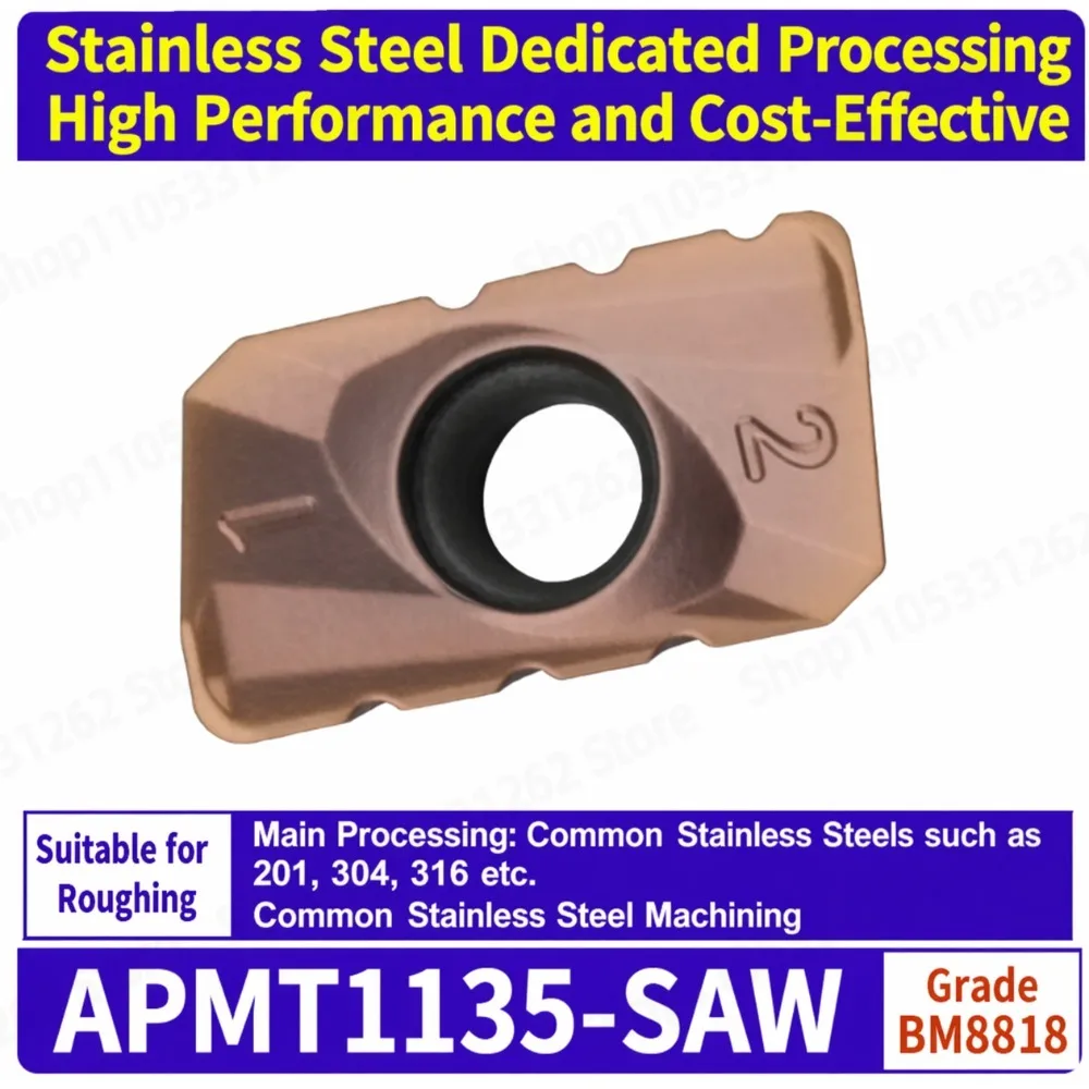 APMT1135 APMT1604PDER Serrated Carbide Milling Insert Roughing for Steel Stainless Steel Cast Iron