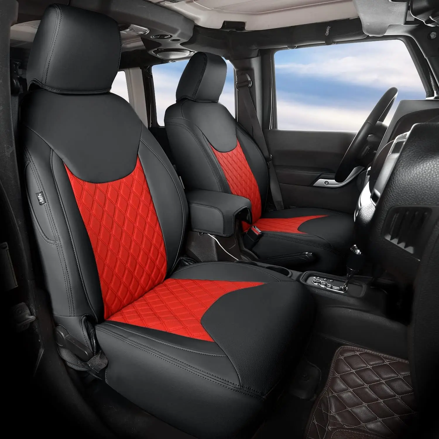 Custom Car Seat Cover For Jeep Wrangler Unlimited 2 Door 2013 To 2017  Wrangler Unlimited Leather Seat Covers Protector Cushion