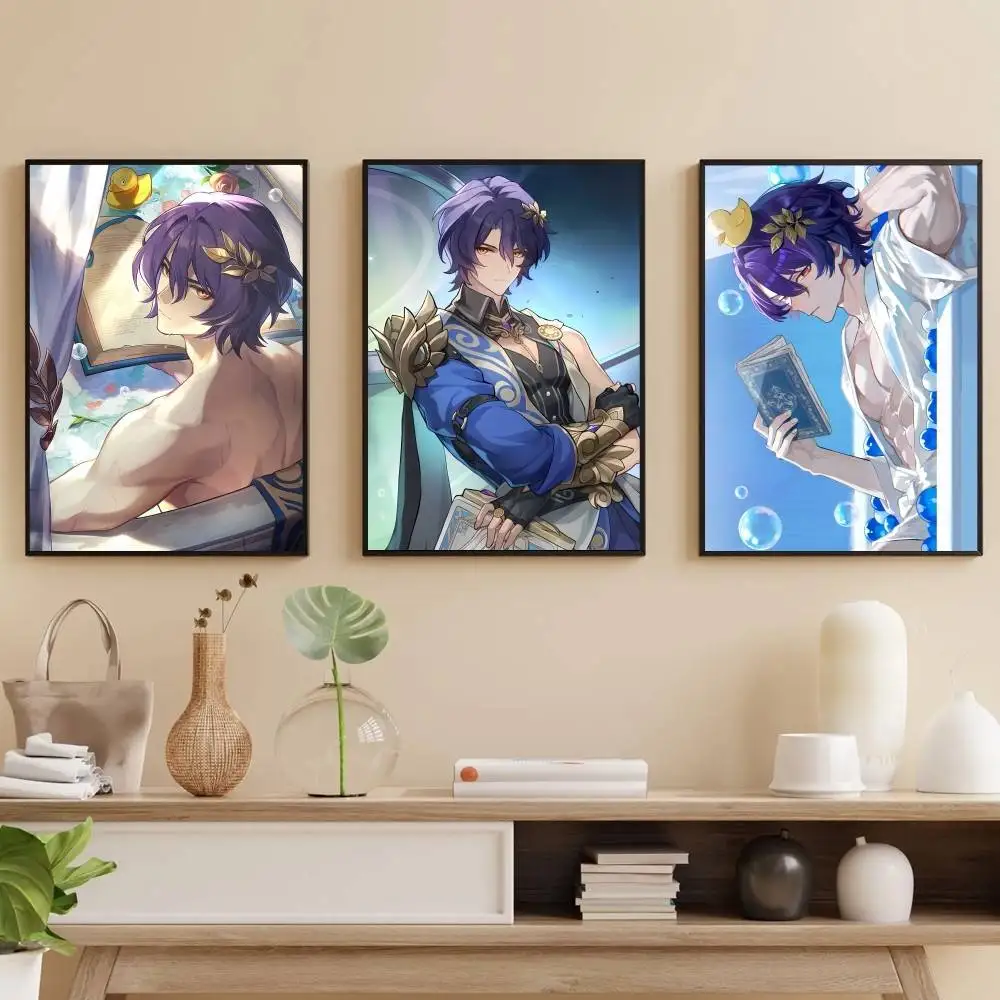 

Honkai Star Rail Dr Ratio Poster Self-adhesive Art Waterproof Paper Sticker Coffee House Bar Room