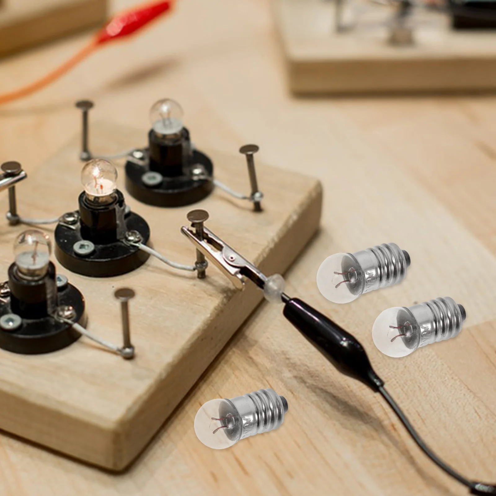 

50Pcs Mini Light Bulbs 1.5V Miniature Screw Base Tiny Light Bulbs Electrical Experiment Circuits Crafts Bulk