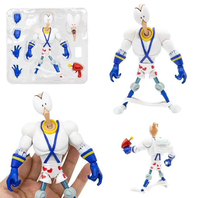 PDNA Earthworm Jim Anime Action Figures Big Eyes Jim Bob Snot PSY-CROW Professor Model Toys Gifts Anime Gift