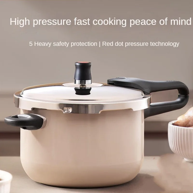 Sopolon High Pressure Cooker Gas and Induction Cooktop Compatible 304 Stainless Steel Pressure Cooker Explosion-proof