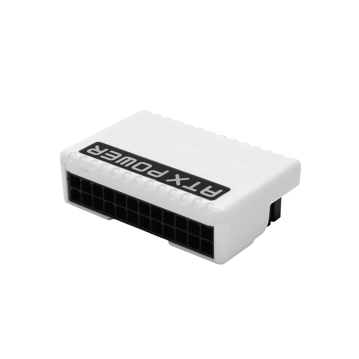 

ATX 24 Pin to 90 Degree Power Plug Adapter RGB Motherboard Power Supply Cable Modular DIY Mounting Accessessory White DY