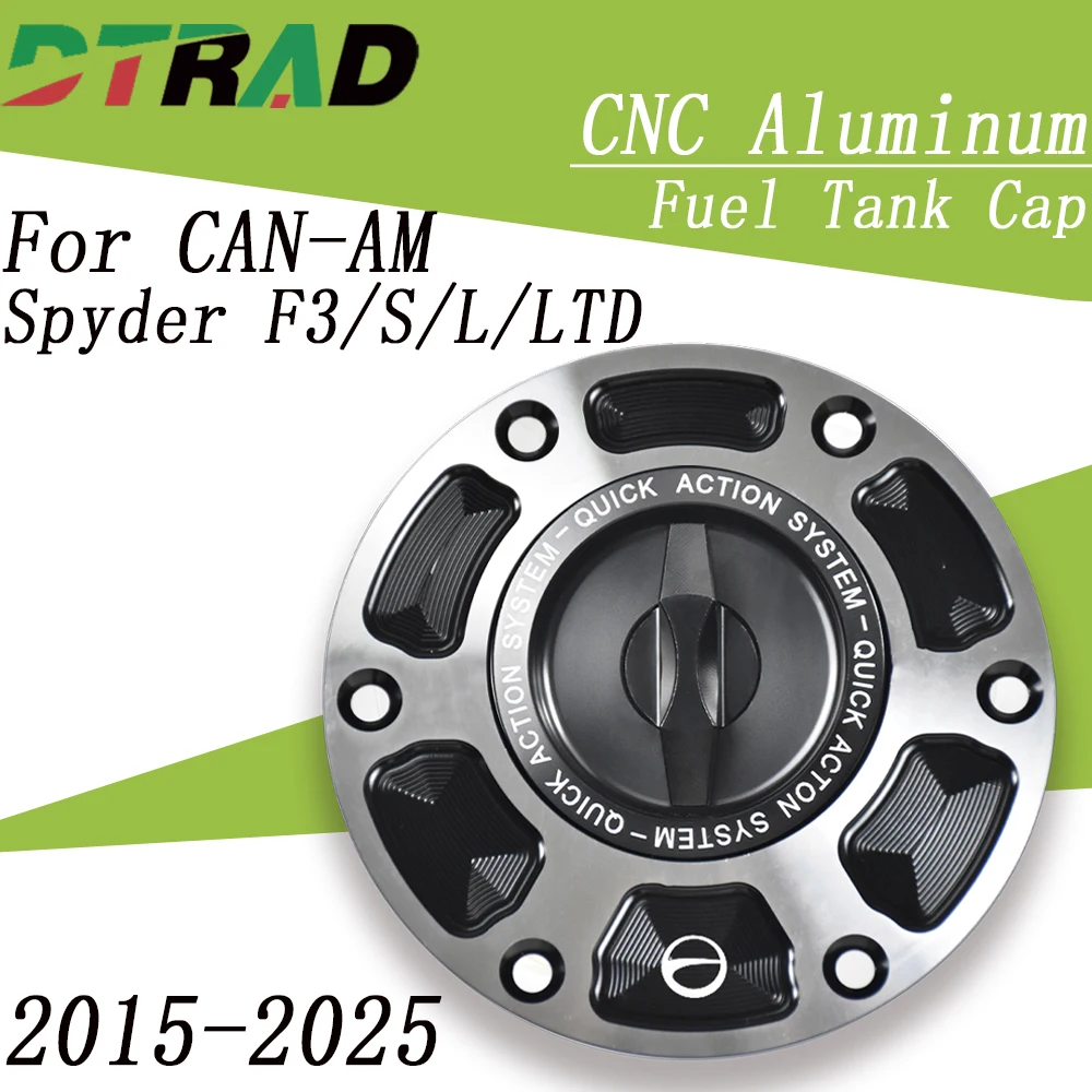 

Новые 3-колесные мотоциклетные серебряные крышки топливного бака без ключа для CAN-AM Spyder F3/F3 S/F3 L/F3 Ltd 2015-2025, винтовая крышка бензобака