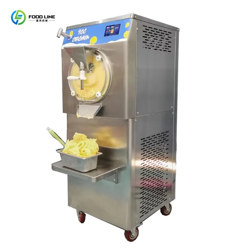 Customized 100L/H Italian Gelato Batch Freezer Adjustable Speed Hard Ice Cream Making Machine for Commercial
