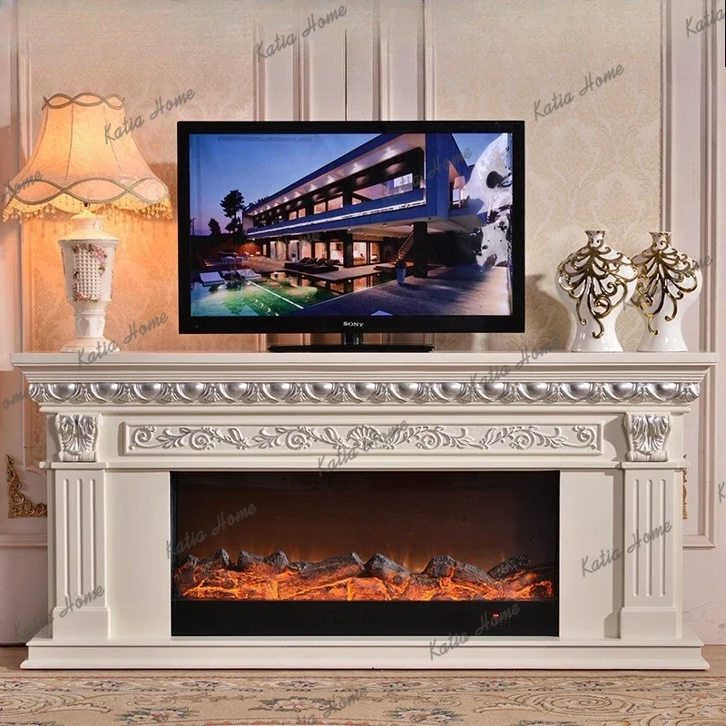 LD Decorative Tv Living Room Cabinets Remote-controlled Electric Fireplace Stand Fireplace Solid Wood Electronic Furniture